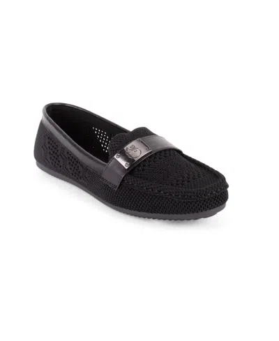 Gloria Vanderbilt Women's Evelyn Knit Slip-on Loafers In Black