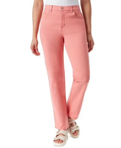 Gloria Vanderbilt Women's  Amanda Jeans Marjan Twill Straight-leg Fts1111 In Pink
