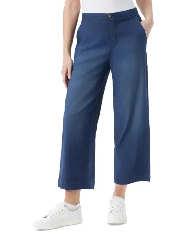 Gloria Vanderbilt Women's Soft Fluid Lyocell High-rise Cropped Wide-leg Pants In Spain