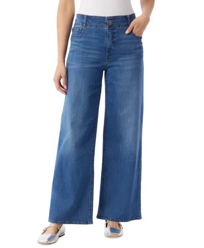 Gloria Vanderbilt Women's High-rise Wide-leg Jeans In Blue