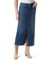 Gloria Vanderbilt Women's Petite Front-slit Denim Maxi Skirt In Blue