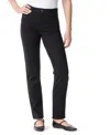 Gloria Vanderbilt Women's Ponte Straight Pants In Black
