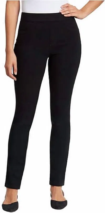 Gloria Vanderbilt Women's Pull On High Rise Pant In Black Rinse