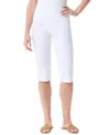 Gloria Vanderbilt Women's Pull-on Slim Capri Trousers In Vintage White