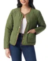 Gloria Vanderbilt Women's Quilted Reversible Jacket In Green
