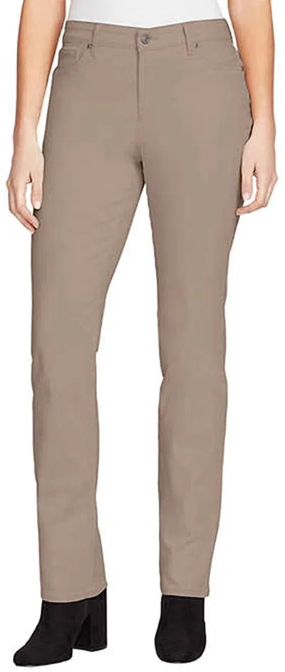 Gloria Vanderbilt Women's Rail Straight Leg Jeans In Smoked Taupe In Brown
