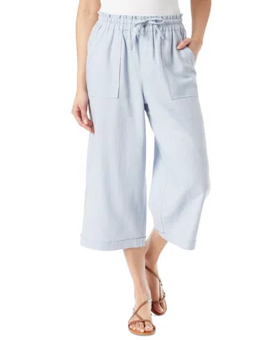 Gloria Vanderbilt Women's Rainey Linen-blend Pull-on Pants In Hydra Blue