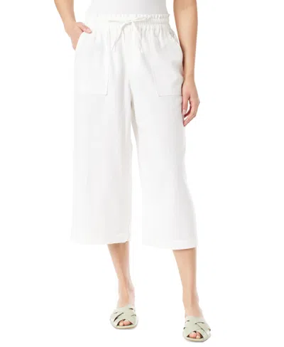 Gloria Vanderbilt Women's Rainey Linen-blend Pull-on Pants In Vintage White