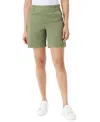 Gloria Vanderbilt Women's Shape Effect 7" Shorts In Garden Sage Green