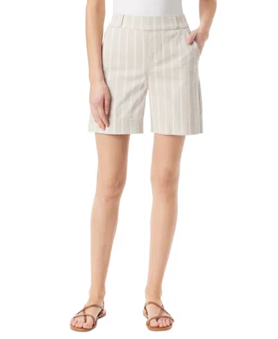 Gloria Vanderbilt Women's Shape Effect 7" Shorts In Stonewood Stripe