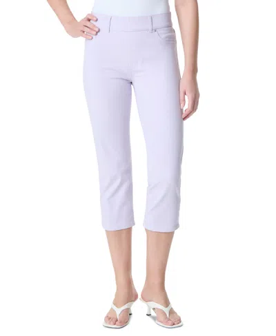 Gloria Vanderbilt Women's Shape Effect Pull-on Capri Jeans In Lilac Dream
