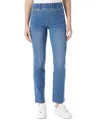 Gloria Vanderbilt Women's Shape Effect Pull-on Straight-leg Jeans In Blue