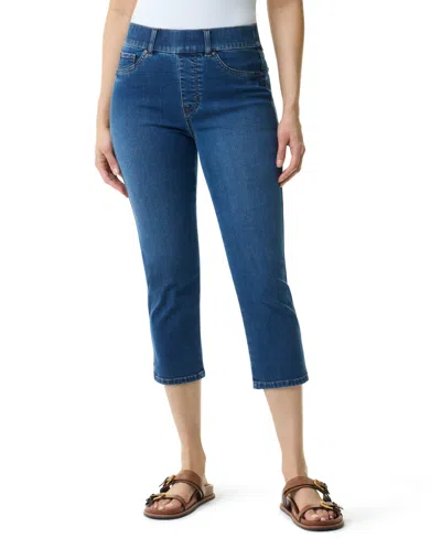 Gloria Vanderbilt Women's Shape Effect Pull-on Capri Jeans In Blue