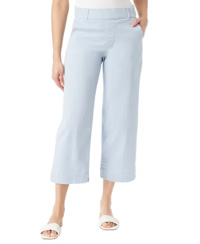 Gloria Vanderbilt Women's Shape-effect Wide-leg Cropped Pants In Hydra Blue
