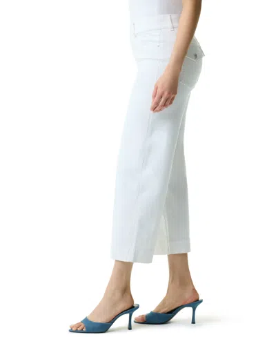 Gloria Vanderbilt Women's Shape-effect Wide-leg Cropped Pull-on Pants In White