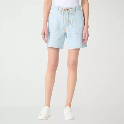Gloria Vanderbilt Womens 7" Denim Short In Blue