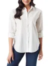 Gloria Vanderbilt Petite Amanda Cotton Button-front Shirt In White
