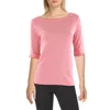 Gloria Vanderbilt Womens Cuffed Cotton Pullover Top