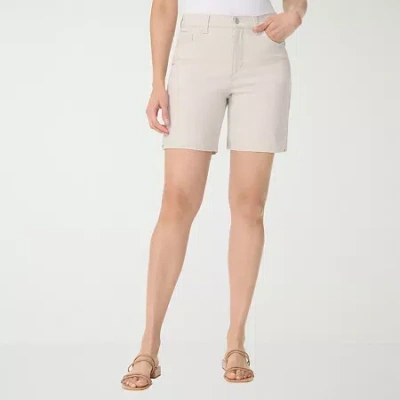 Gloria Vanderbilt Womens Denim Short In Neutral