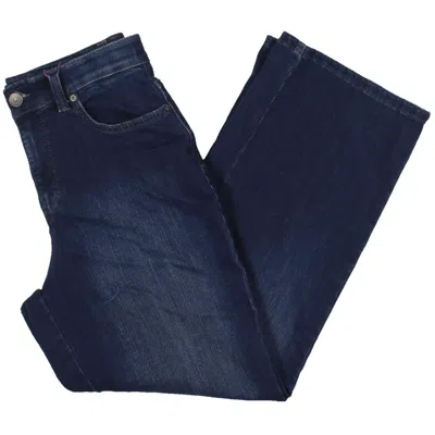 Gloria Vanderbilt Womens High-rise Cotton Straight Leg Pants In Blue