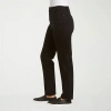 Gloria Vanderbilt Womens High Rise Straight Corduroy Pant In Black