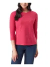 Gloria Vanderbilt Womens Rhinestones Casual Wear Pullover Top In Multi