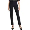 Gloria Vanderbilt Womens Solid Mid Rise Ankle Pants In Black