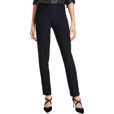 Gloria Vanderbilt Womens Solid Mid Rise Ankle Pants In Black