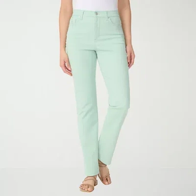 Gloria Vanderbilt Womens Straight Leg Jean In Green