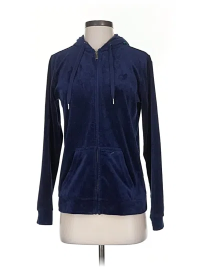Pre-owned Gloria Vanderbilt Zip Up Hoodie In Blue