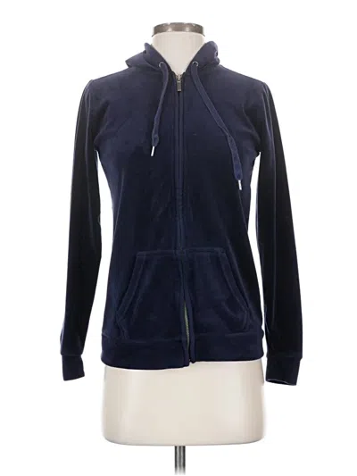 Pre-owned Gloria Vanderbilt Zip Up Hoodie In Blue