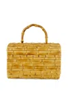 Glorinha Paranagua Monica Bamboo Tote Bag In Neutral