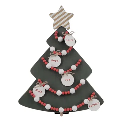 Glory Haus Christmas Tree With Ornaments Christmas Decor Topper In Green,white In Brown
