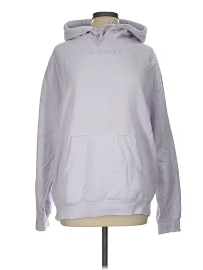 Pre-owned Glossier Pullover Hoodie In Purple