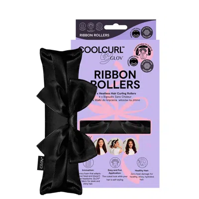 Glov Coolcurl Heatless Hair Curling Satin Ribbon Rollers Set - Black In White
