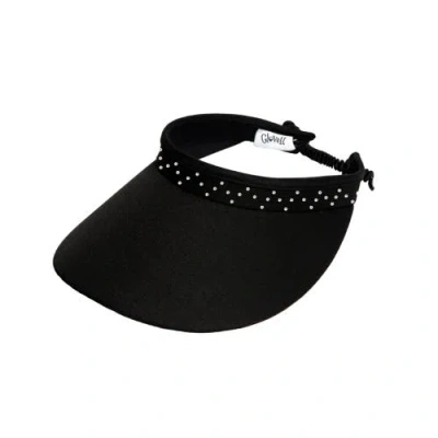 Glove It Crystal Bling Coil Womens Visor In Black