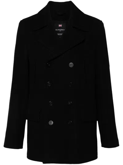 Gloverall Churchill Peacoat In Black