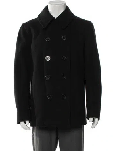 Pre-owned Gloverall Wool Peacoat In Black