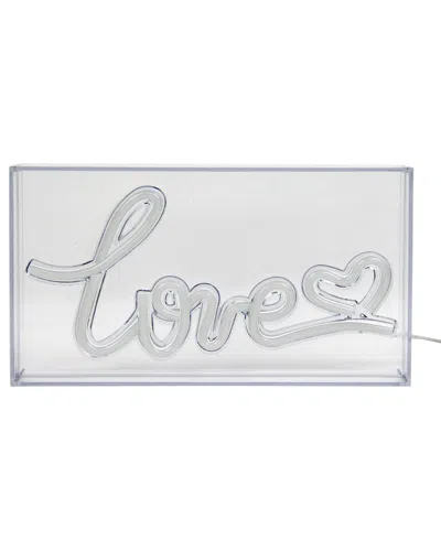Glow Acrylic Love Light Box In Animal Print