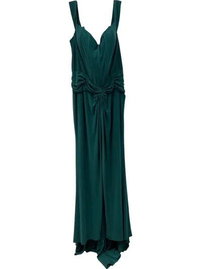 Glow By Colors Dress Women's Long Formal Gown In Deep Green