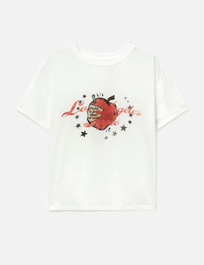 Glowny Apple Graphic Tee In White