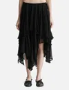 Glowny Boho Lace Long Skirt In Black