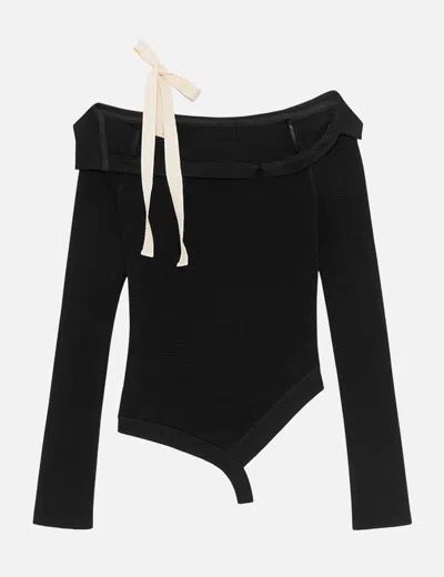 Glowny Demi Cutout Long Sleeve In Black