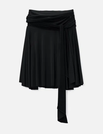 Glowny Draped Wave Skirt In Black
