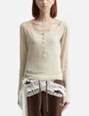 Glowny Fade Button Long Sleeve In Neutral