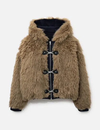 Glowny Flurry Reversible Fur Jacket In Brown