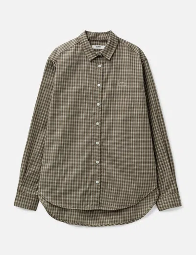 Glowny G Classic Embroidered Button-up Shirt In Burgundy