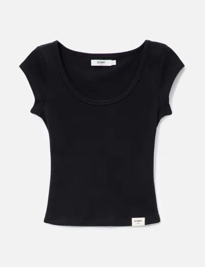 Glowny G Deep Scoop T-shirt In Black