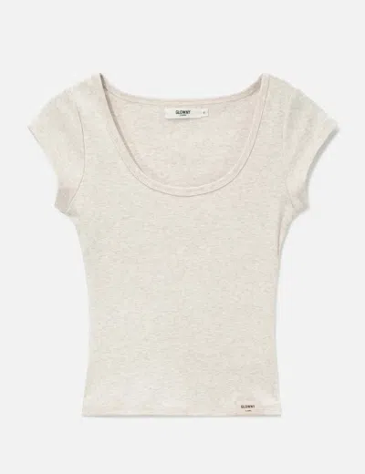 Glowny G Deep Scoop T-shirt In Neutral