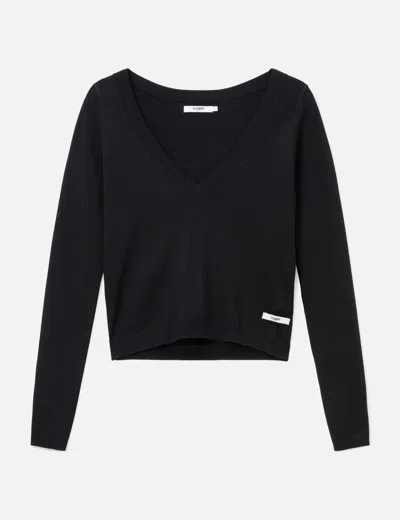 Glowny G Deep V-neck Knit In Black